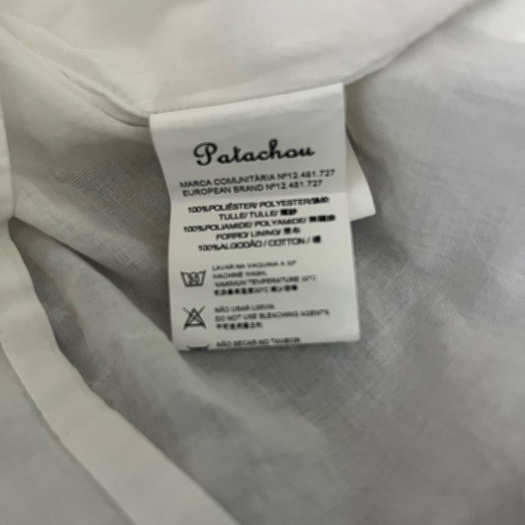 Charming White Textured Kids Dress - Picture 4 of 9